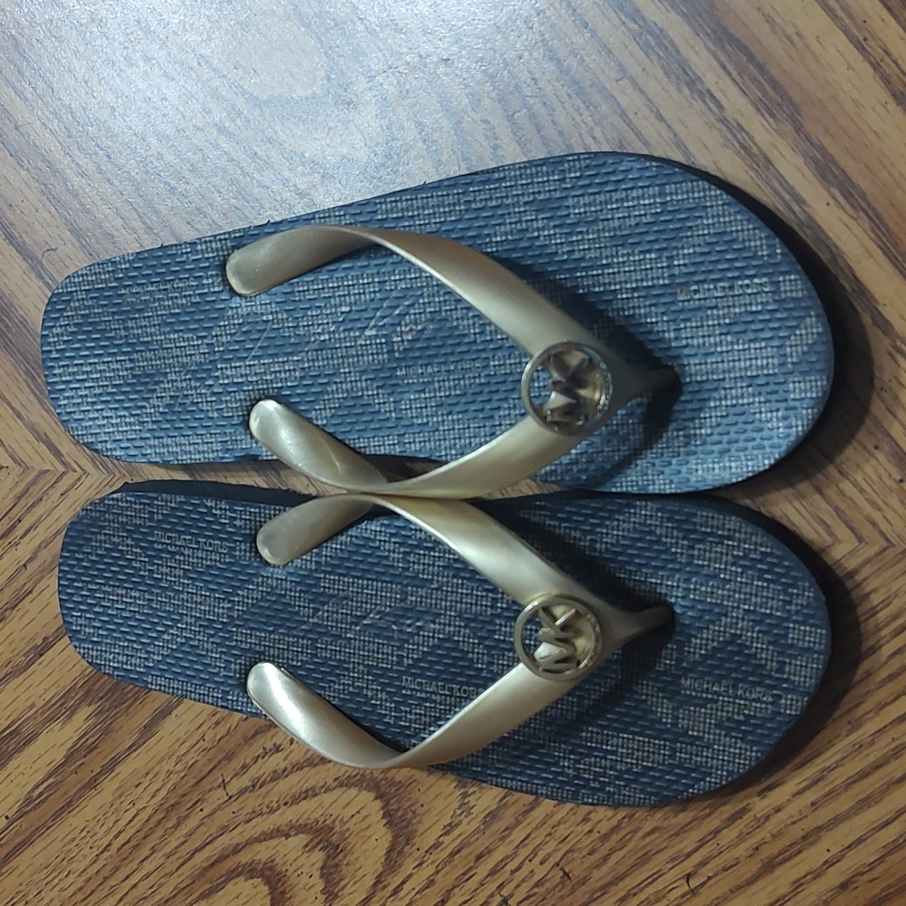 Michael Kors Brown & Gold Sandals Size 7